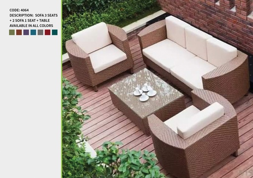 Code 4064 (3 SEATER, RATTAN 001)
