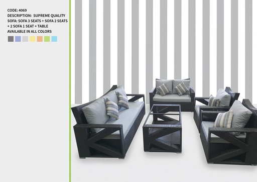 Code 4069 (3 SEATER, RATTAN 001)
