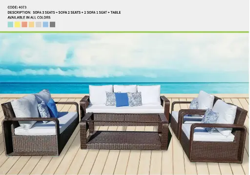 Code 4073 (3 SEATER, RATTAN 001)