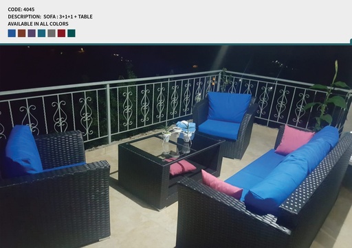 Code 4045 (3 SEATER, RATTAN 001)